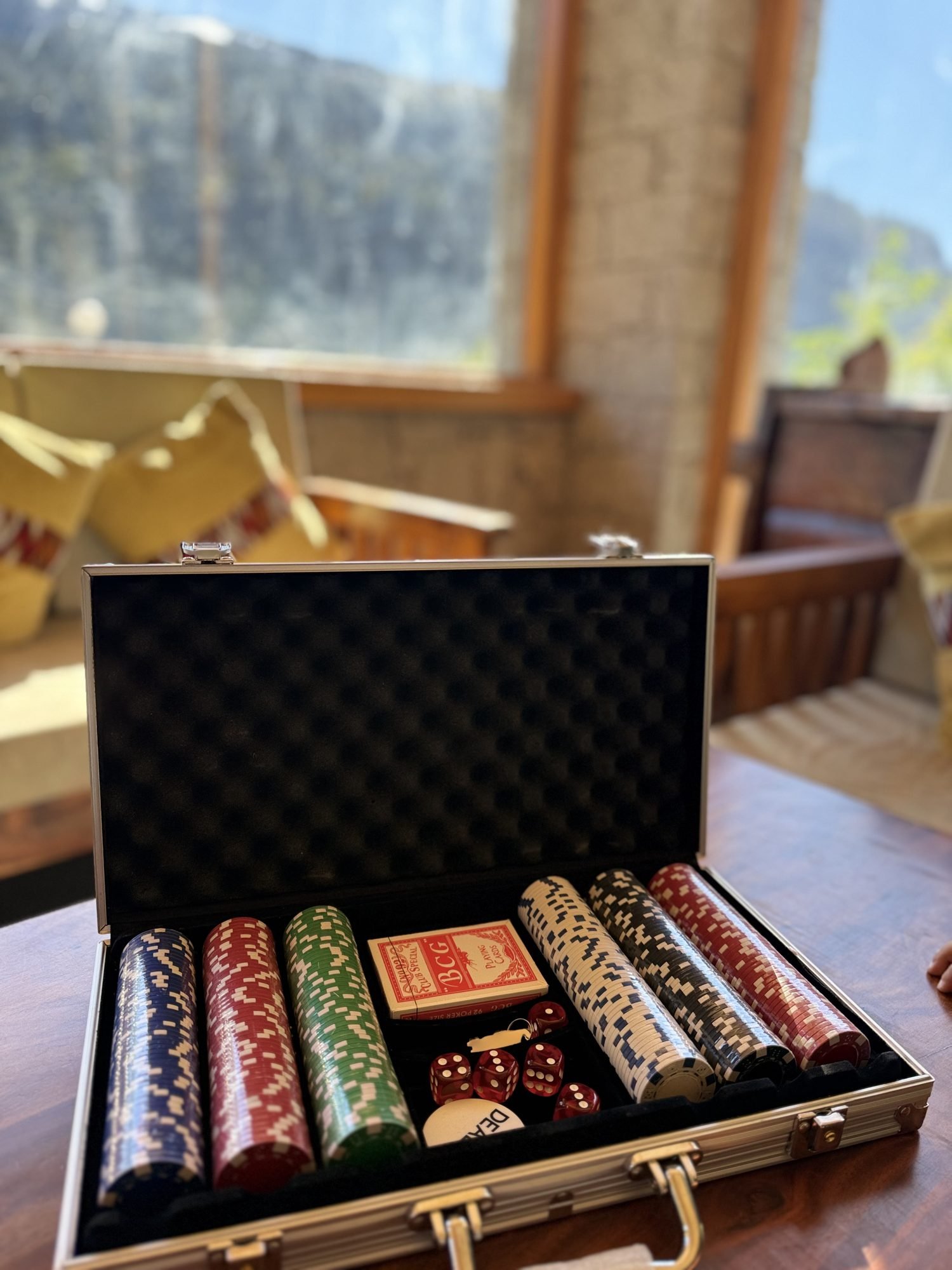 Board games in the sitting room