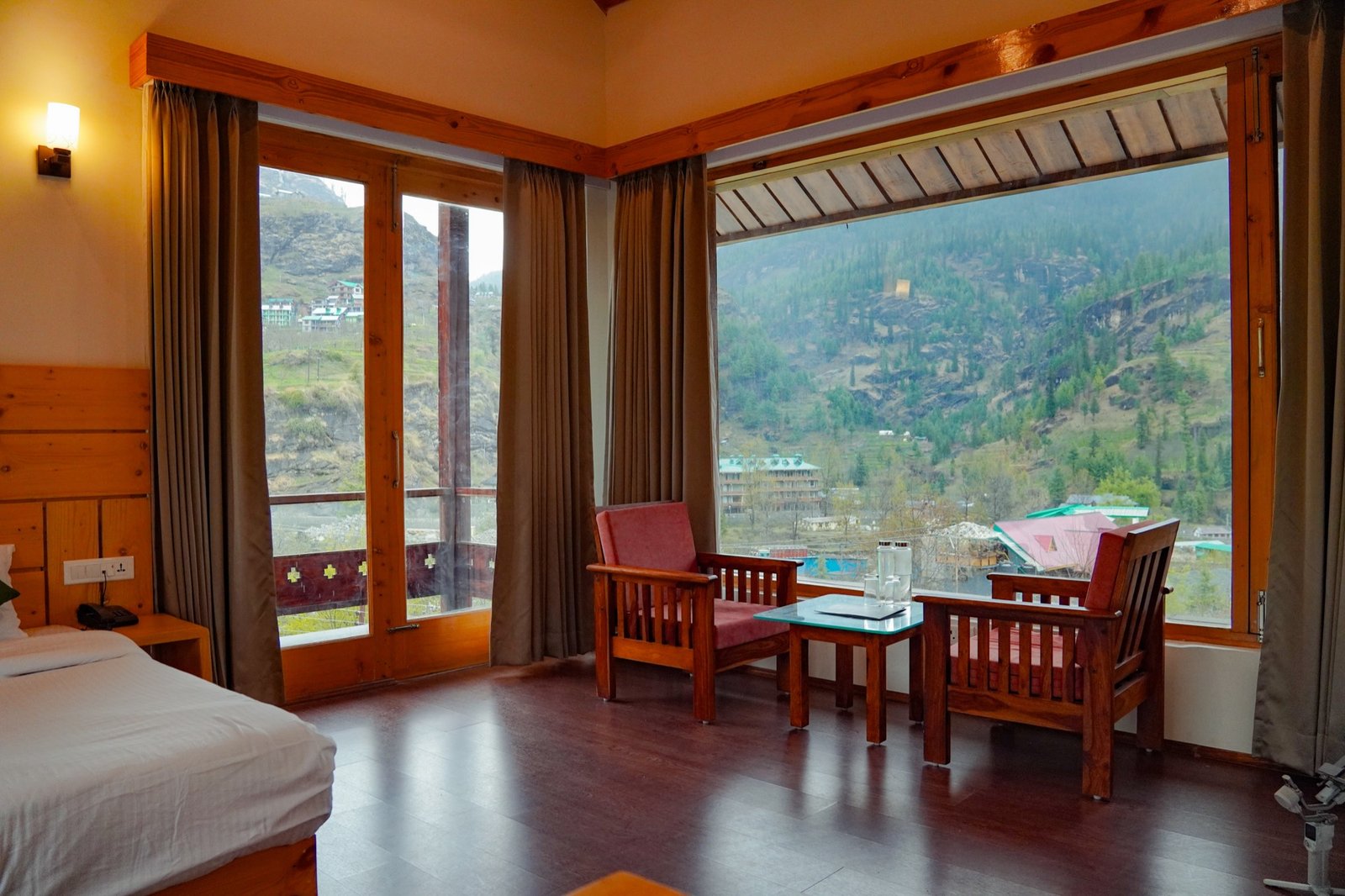 Sitting corner by the balcony