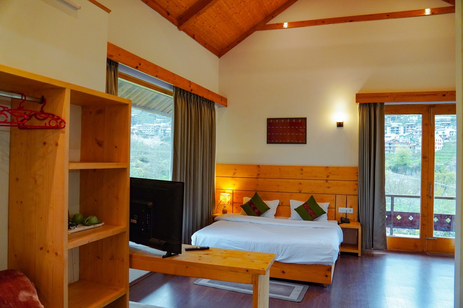 Villa bedroom opening onto the balcony